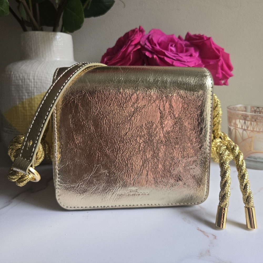 EUC Marc Jacobs J-Link Mini Metallic Gold Crossbody Shoulder Mini Bag - Picture 3 of 11